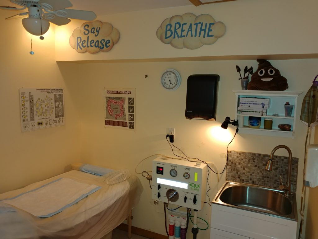private colon hydrotherapy treatment room at Allergy & Health Solutions Center Medford NJ