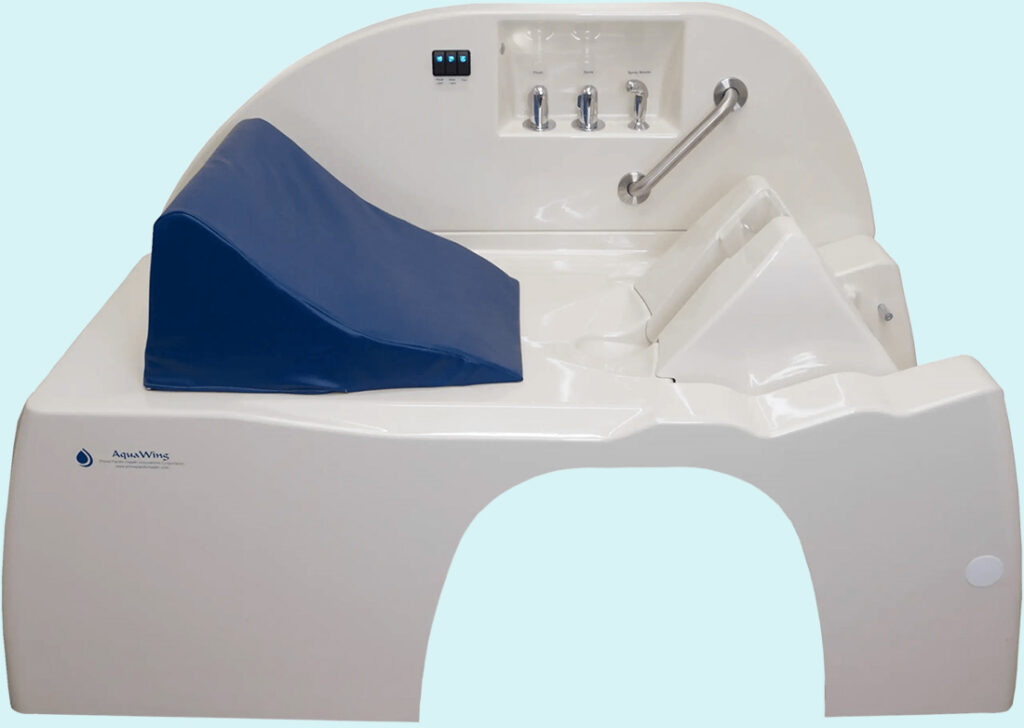 AquaWing Colon Hydrotherapy treatment table by Prime Pacific open configuration